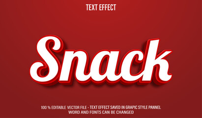 Poster - snack 3d editable text effect style