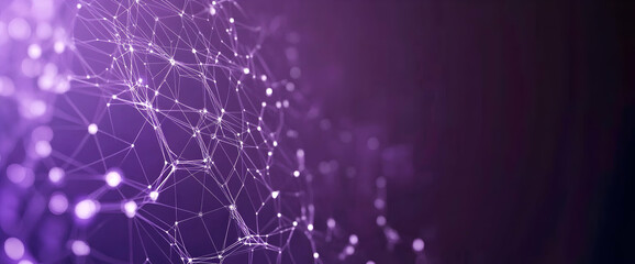 Poster - Abstract purple and blue background with a hexagonal pattern