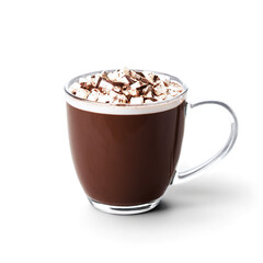 Wall Mural - Hot Chocolate mug isolated on transparent background