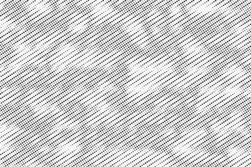 Poster - Pop art retro background with halftone in comics style. Diagonal, oblique, slanting dots lines, stripes geometric vector pattern. Abstract halftone grunge background. Vector illustration.	