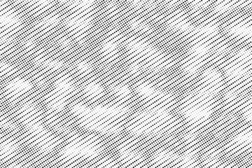 Poster - Pop art retro background with halftone in comics style. Diagonal, oblique, slanting dots lines, stripes geometric vector pattern. Abstract halftone grunge background. Vector illustration.