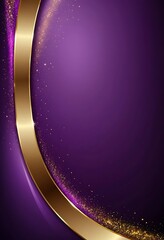 Aufkleber - Elegant Purple Background With Golden Accents and Sparkle