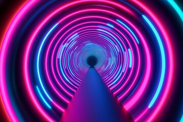 Poster - A mesmerizing, neon optical illusion that seems to pulse and move.