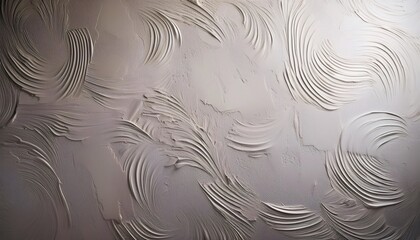 Canvas Print - Decorative plaster creating swirling patterns on a wall