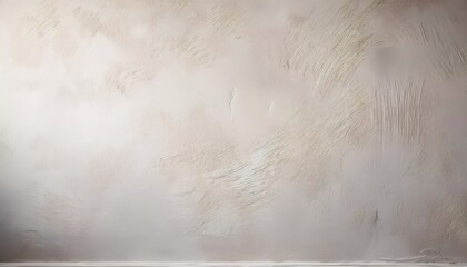 Poster - white textured wall background with brush strokes and baseboard
