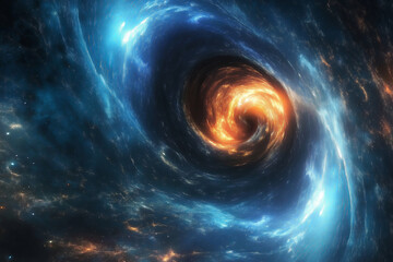 Aufkleber - A portal leading to another dimension, swirling with cosmic light.