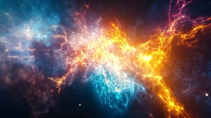 Wall Mural - vibrant cosmic nebula swirling with colorful gases and bright stars in deep space exploration