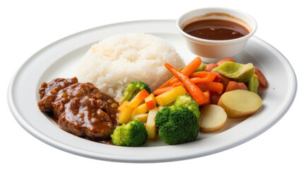 Poster - PNG A meal set lunch plate food.