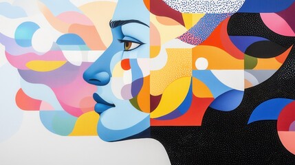 Poster - Exploring the Concept of Pluralism in a Diverse and Multicultural Society through Abstract Art Representation