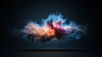 Wall Mural - exploration of conjecture about the origins of the universe illustrated with cosmic cloud and colorf