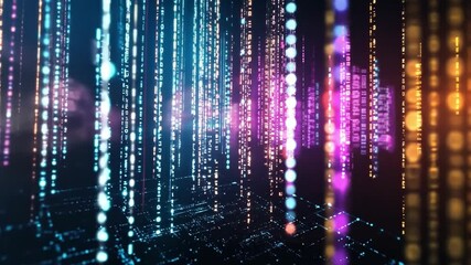 Poster - Dynamic light streams create a captivating visual display in digital art
