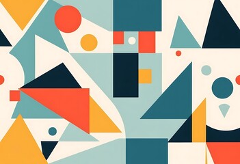 Poster - Abstract Geometric Shapes Design Featuring Vivid Colors