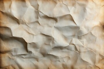 Aufkleber - Vintage Wrinkled Brown Paper Texture Background with Sepia Tones and Beige Border for Elegant Designs