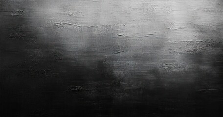 Poster - Black and White Textured Canvas Abstract Expressionism Calm Introspection