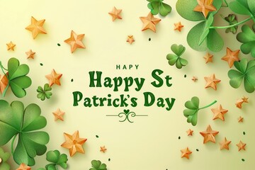 Wall Mural - st. patrick's day shamrocks. mz