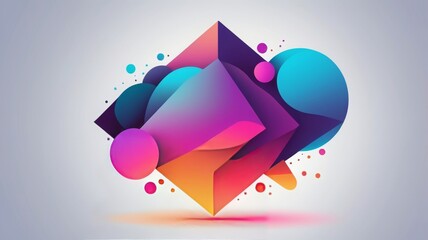 Geometric shapes with gradient colors