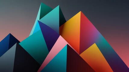 Geometric shapes with gradient colors