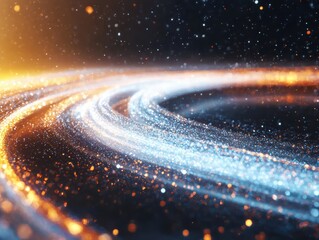 Fototapete - Dynamic digital data flow abstract space gigapixel visuals vibrant environment futuristic perspective colorful streams and particles