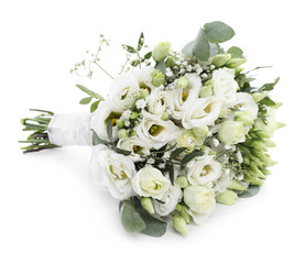 Wall Mural - Wedding bouquet of beautiful flowers isolated on white