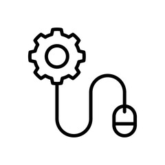 Poster - monitoring system icon line vector design