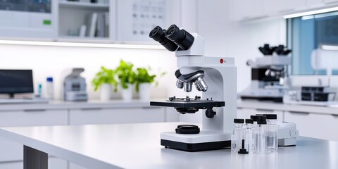 Poster - Instruments for minimally invasive surgery displayed on a clean surface, focusing on precision medical technology, neutral background