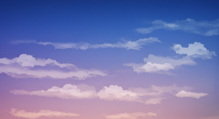 blue sky with clouds, a sky-inspired watercolor background with deep blues and purples blending like