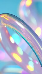 Aufkleber - pastel colors merging softly holographic, swirling together in fluid abstract pattern background, ge