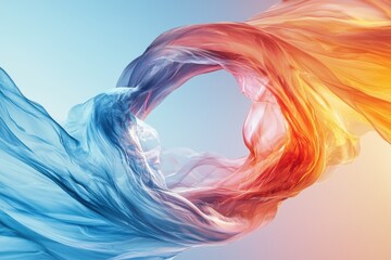 Poster - Liquid forms swirling together in a colorful dance abstract environment gigapixel content smooth gradients depth illusion