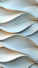 Aufkleber - Smooth white geometric waves flowing and creating an elegant, abstract pattern, ideal for background and design projects. video vertical