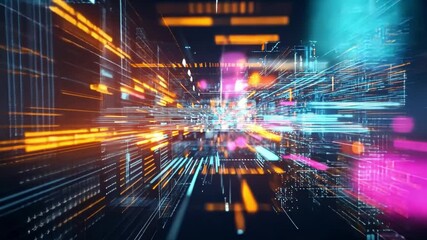 Poster - Dynamic visualization of data streams in a futuristic digital environment