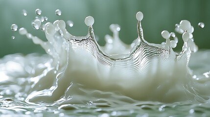 Poster - Milk Splash Crown Abstract Liquid Design
