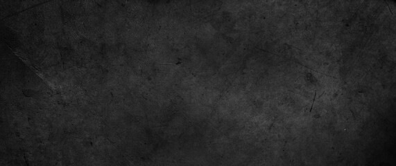 Wall Mural - dark grey textured concrete wall black grunge background