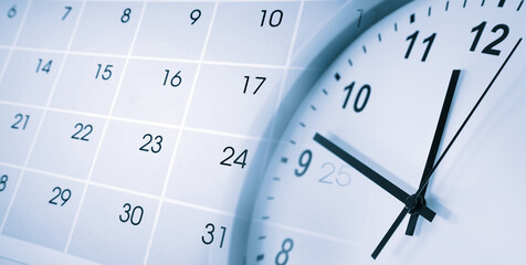 Wall Mural - clock and calendar