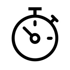 Poster - Stopwatch icon representing time measurement and precision on clear background
