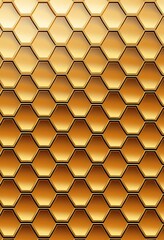 Aufkleber - Golden Hexagonal Honeycomb Pattern Background