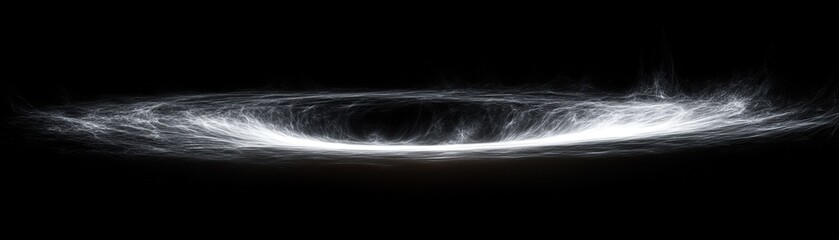 Poster - Dynamic light patterns create ethereal atmosphere in dark space abstract art minimalist design
