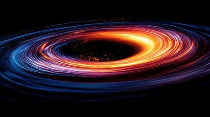Poster - Exploring cosmic phenomena black hole formation outer space digital art dark environment wide angle astrophysics concepts