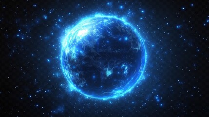Wall Mural - dazzling cosmic explosion of energy outer space digital art starry environment zoomed viewpoint cele