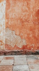 Poster - The backdrop features a muted terracotta wall, showcasing an organic texture that hints at age and history. Soft light casts gentle shadows, enhancing its rustic beauty