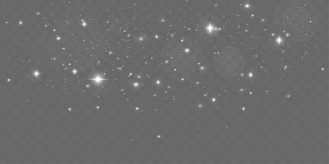 Wall Mural - bright glowing sparkles on a transparent background, resembling a starry or glittering effect.
