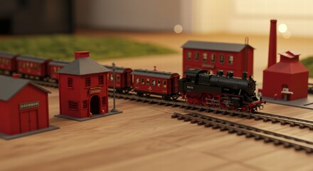 Black Train at Red Station