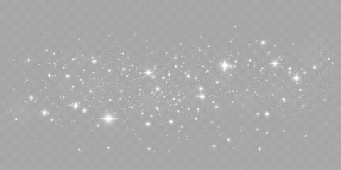 Wall Mural - bright glowing sparkles on a transparent background, resembling a starry or glittering effect.