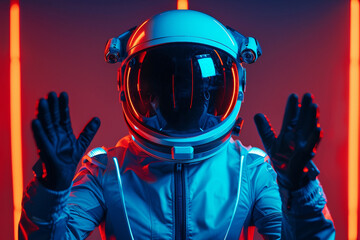Wall Mural - spacesuit costume made generative ai technology