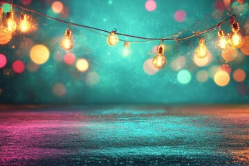 Poster - Trendy green gradient bokeh background. Abstract, soft-focus green photography; nature-inspired aesthetic wallpaper