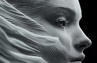 Poster - future technologies stock composition with 3d rendered graphics
