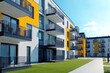 © Dina - Modern residential buildings with contemporary facade design and large windows in an urban environment