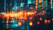 © Oppilamani - Electric Vehicle Charging Station with a Blurred Background of a Global Energy Market Graph Depicting the Rising Demand for EV Energy Sources and Sustainable Mobility