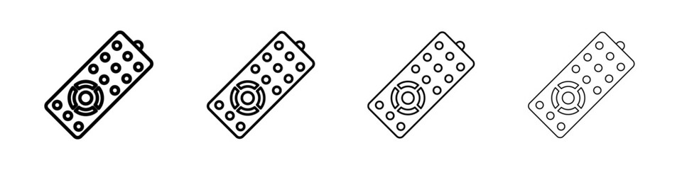 remote control icon Outline sign symbol set