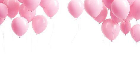 Wall Mural - PNG Balloons border background backgrounds pink tranquility.