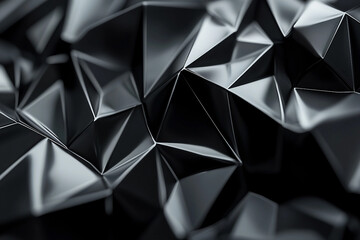 Poster - 3d render surface in dark colors abstract background ai generative montage